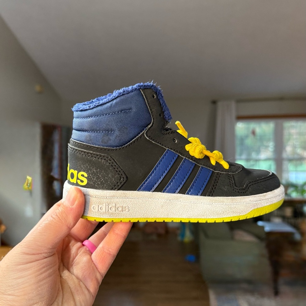 Adidas Kids Sneakers - Black, Blue, and Yellow